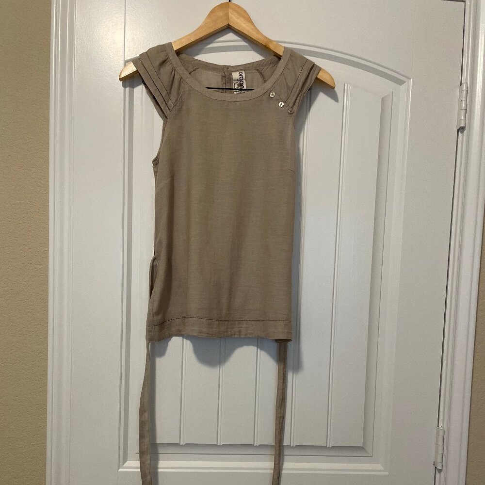 Vero Moda top, size S, 100% organic cotton, tan - coffee latte